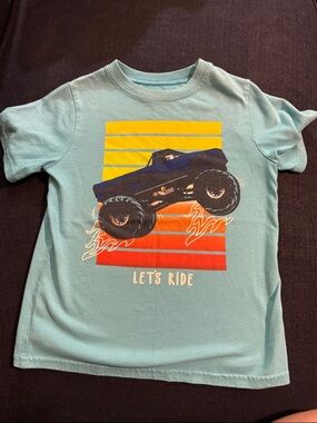 Garanimals Light Blue Tee with Monster Truck Graphic
